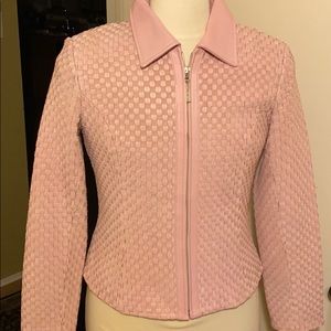 A nice leather jacket color pink